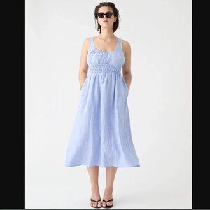 NWOT J Crew 100% Linen Midi Dress size M $198 MSRP SOLD OUT